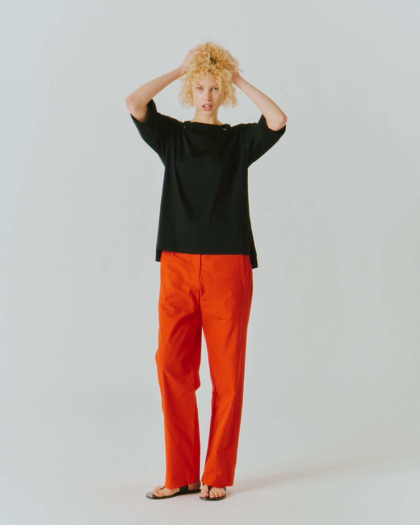 CANVAS SIDE/TUCK PANTS