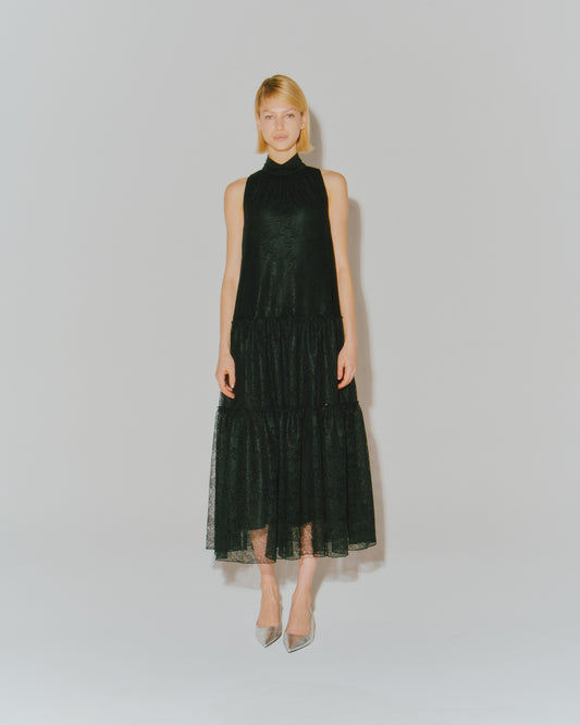 【予約商品】TRICOT LACE TIERED DRESS