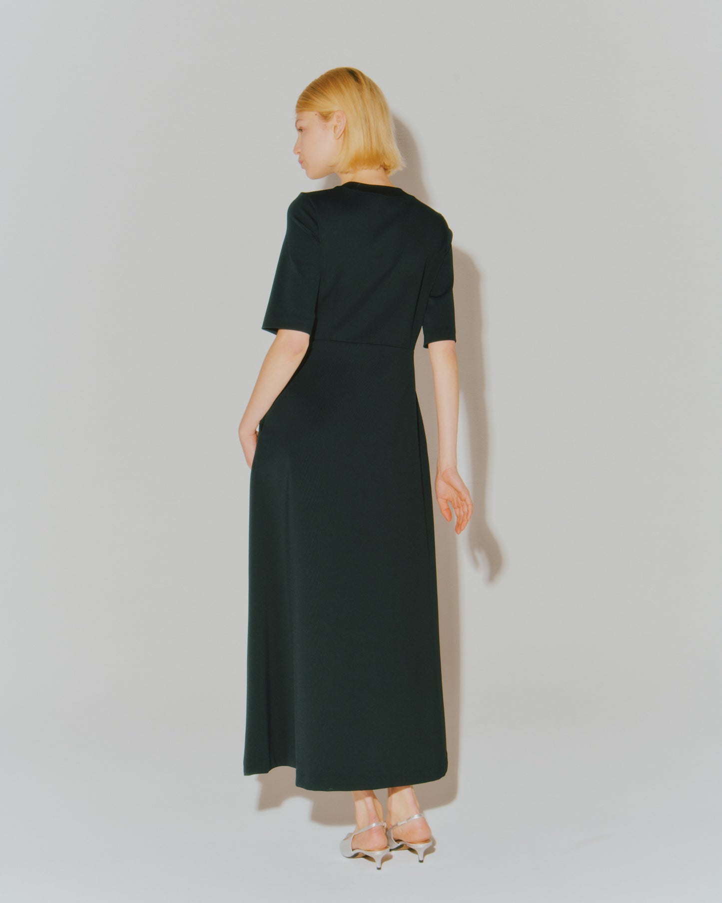 FLESHY JERSEY DRAPE DRESS