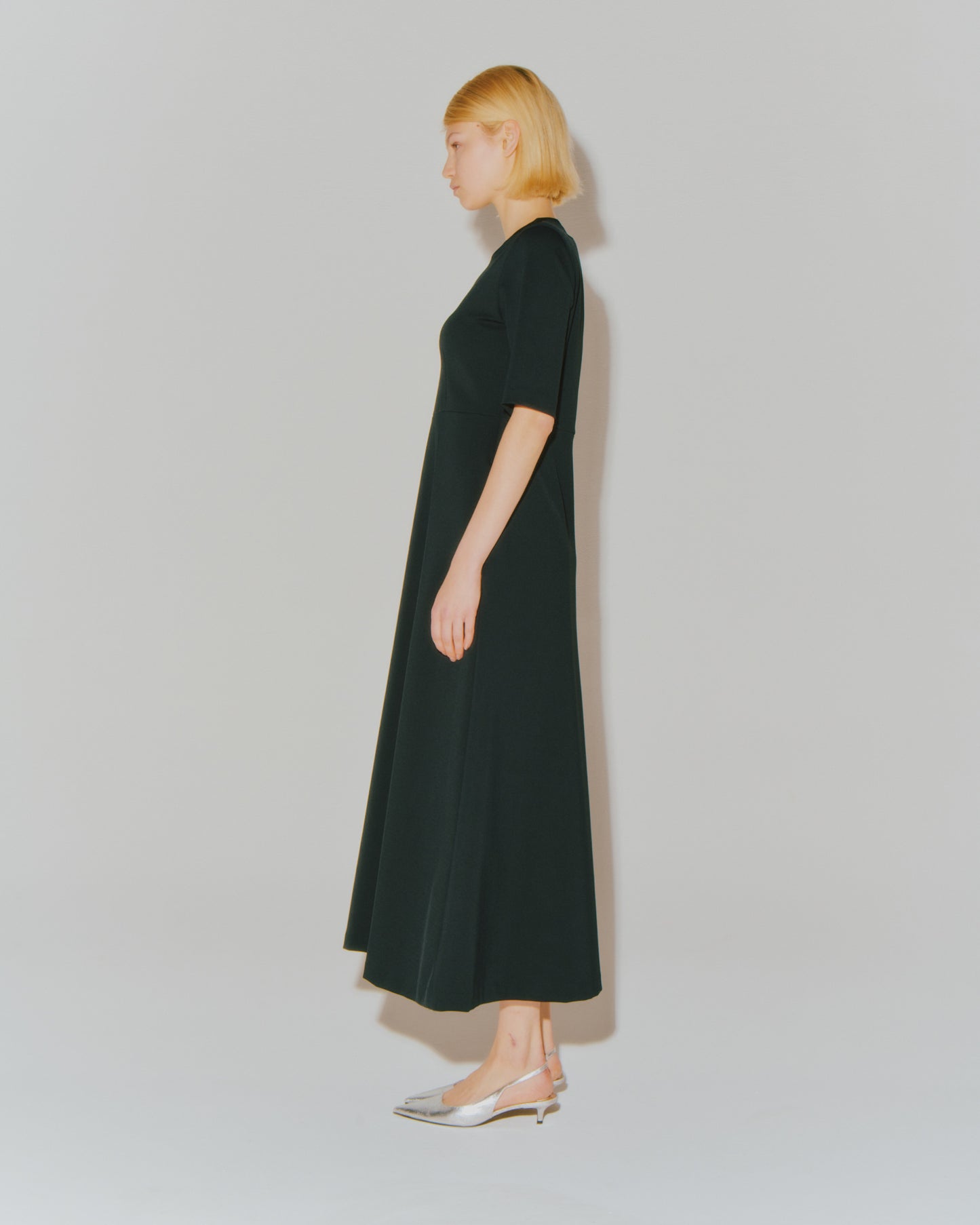 FLESHY JERSEY DRAPE DRESS