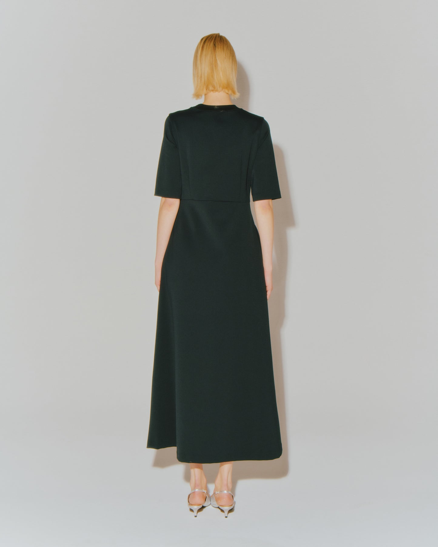 FLESHY JERSEY DRAPE DRESS