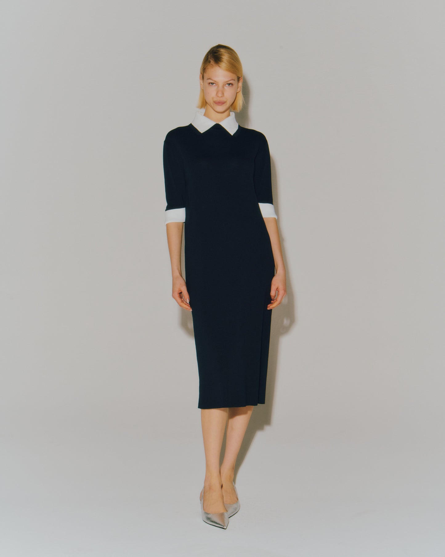 NEEDLE BI-COLOR HALF/S DRESS