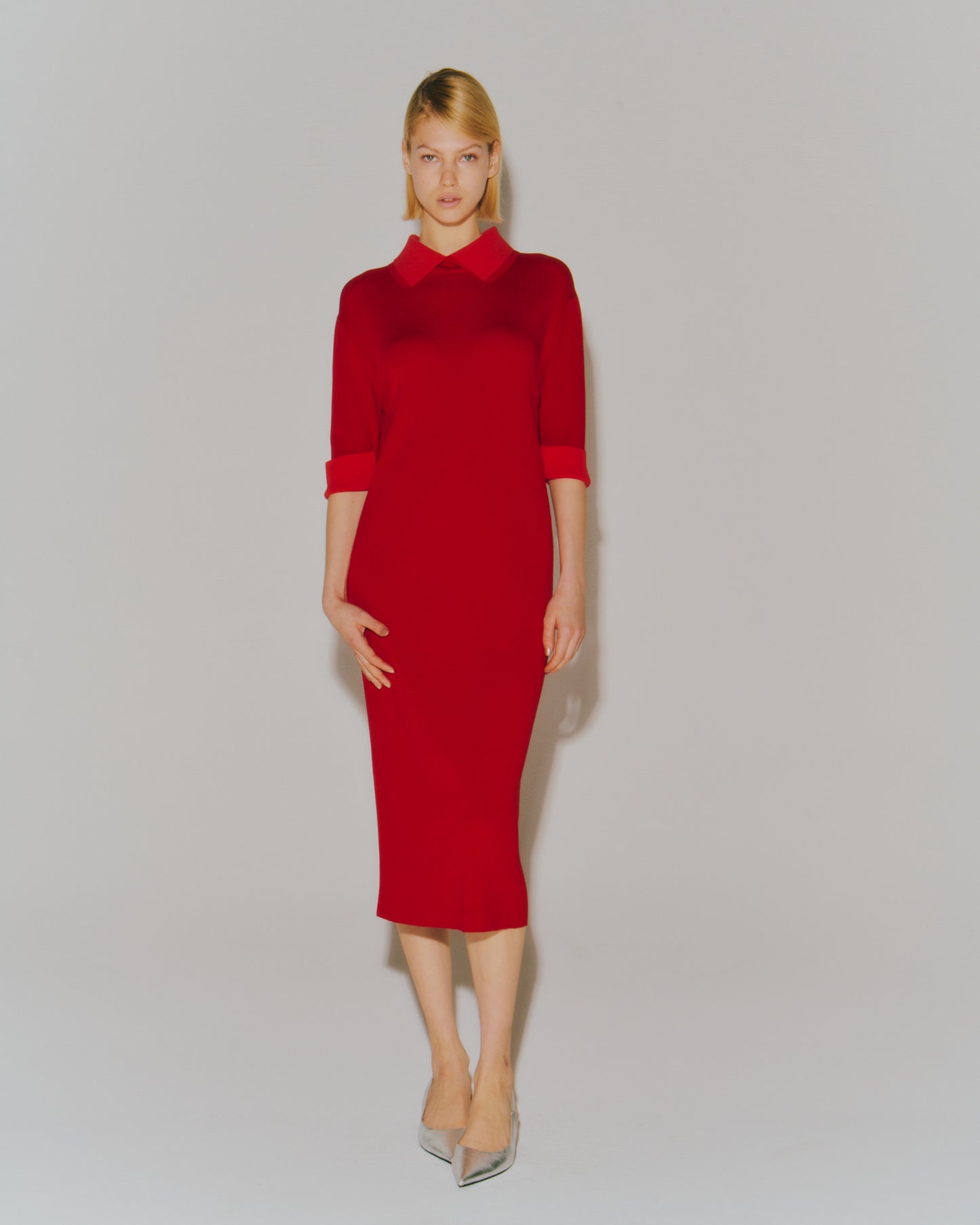 NEEDLE BI-COLOR HALF/S DRESS