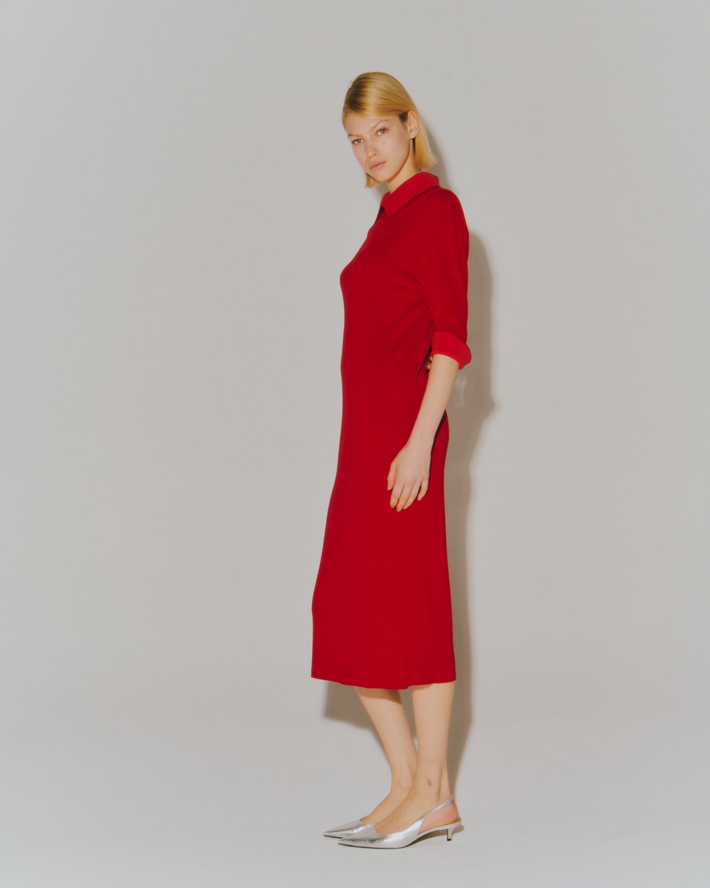 NEEDLE BI-COLOR HALF/S DRESS