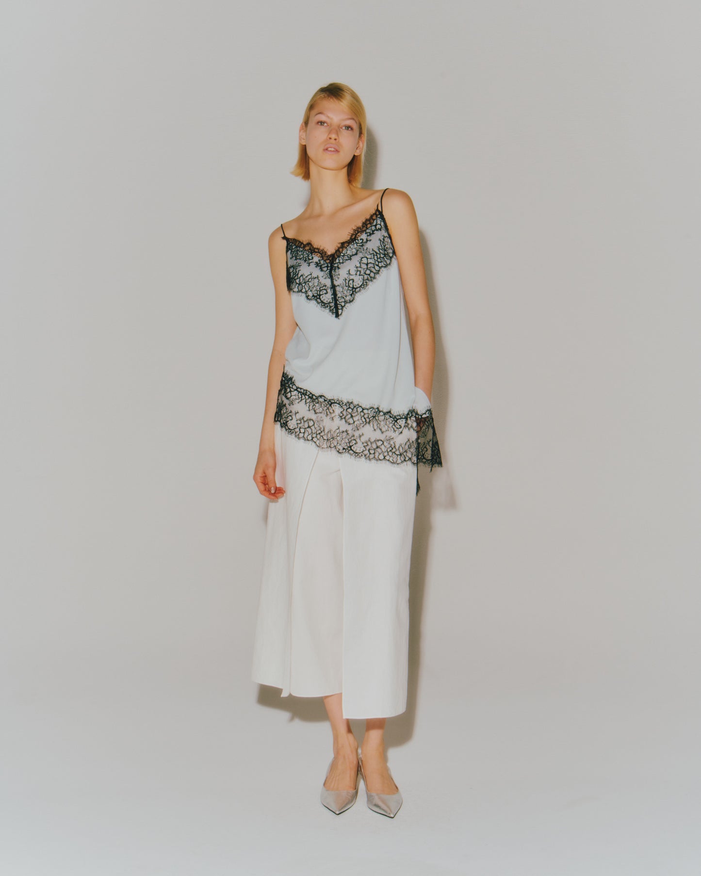 TRICOT WITH LACE CAMI