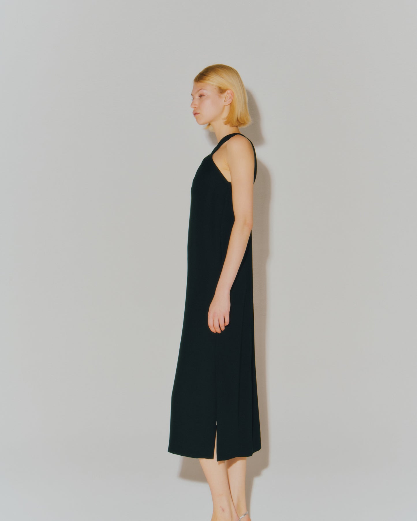W-SATIN CROSS DRESS