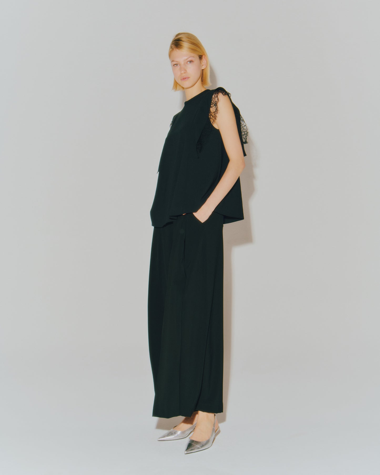 LIGHT GEORGETTE WITH LACE TOPS