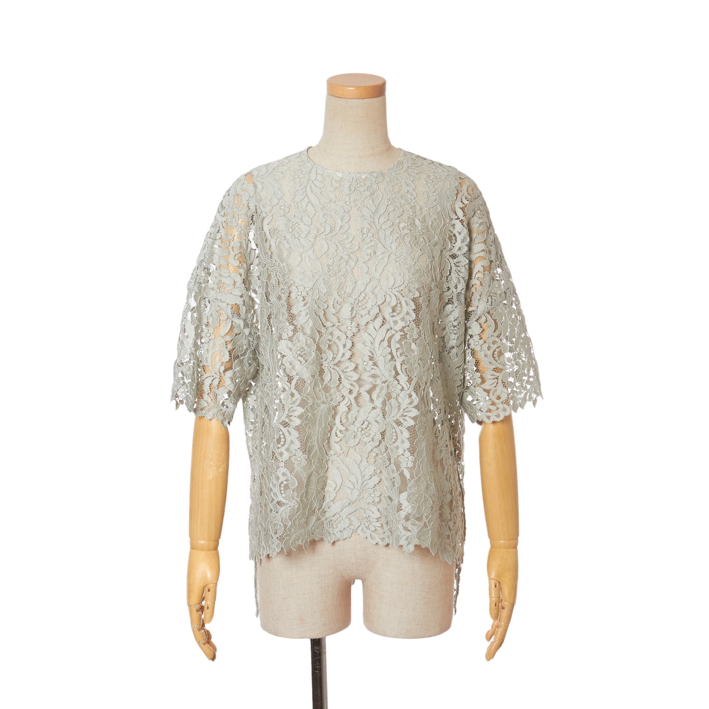 LEAVER LACE WITH GROSGRAIN TOPS