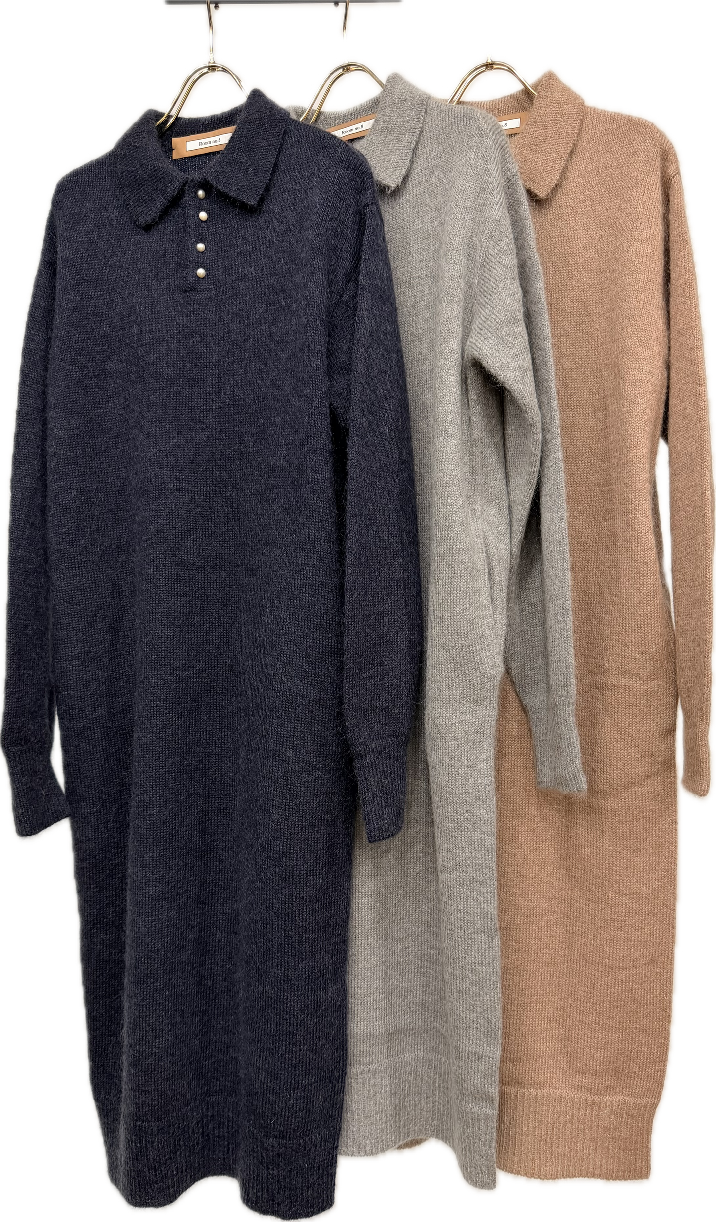 MOHAIR PEARL/B POLO DRESS