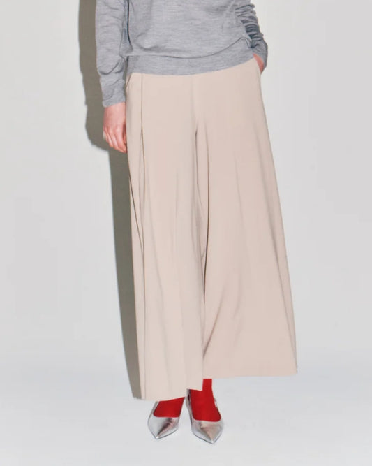 TRICOT WIDE FLAIR PANTS