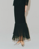 W/TULLE LACE GATHER SKIRT