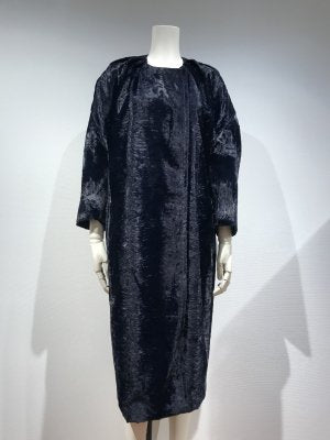 ASTRAKAN DRAPE COAT DRESS