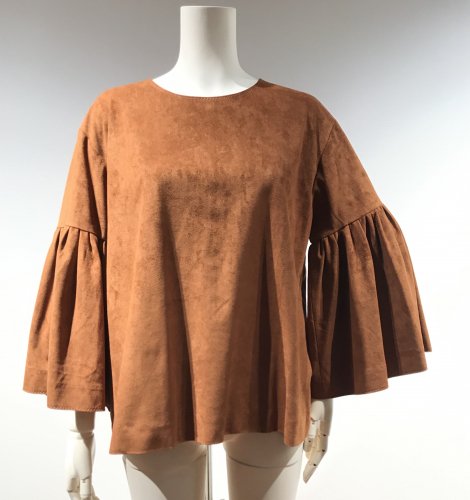 F/SUEDE BIG-SLEEVE TOPS