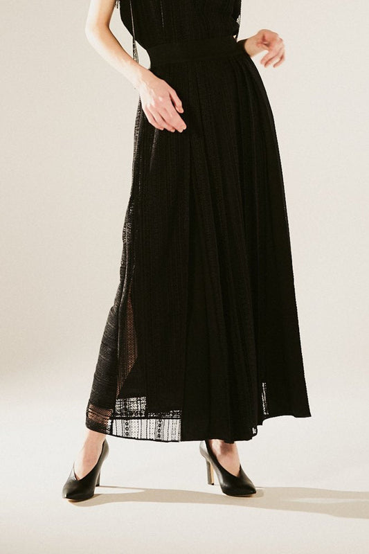 【LAST ONE】CHEMICAL-LACE PLEATS SKIRT