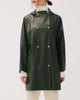 ECO-LEATHER HOODED SNAP COAT