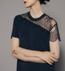 NEEDLE DIAGONAL LACE DRESS