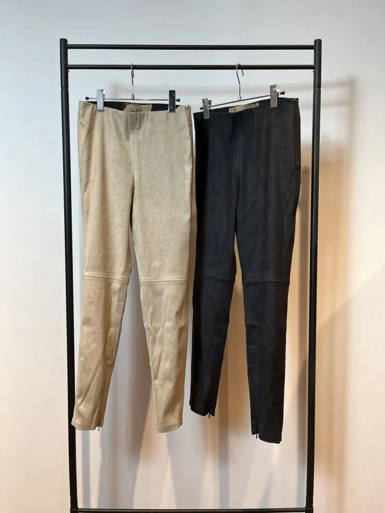 F/SUEDE SKINNY PANTS