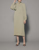 MAT SATIN PUFF/S BELT DRESS