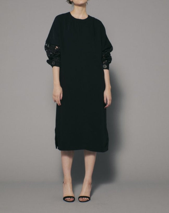 【LAST ONE】MAT SATIN LACE CHANGE DRESS