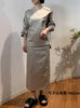 H/SATIN B/BUTTON TIGHT SKIRT